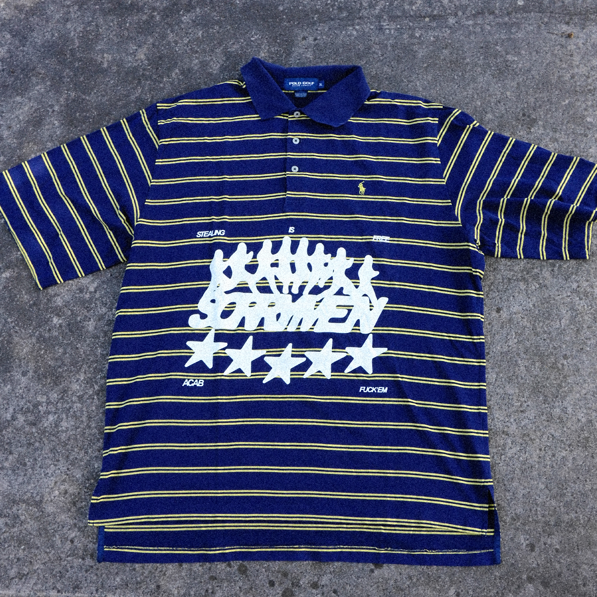 STAMINA - AZUL CON RAYAS AMARILLAS